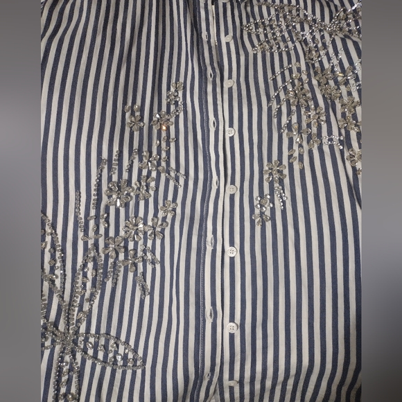 The Anthropologie Bennet Buttondown Shirt by Maeve: Beaded & Sequined Edition - Picture 11 of 14